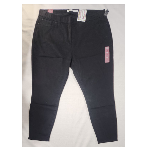 signature by Levi's Strauss women's pants W36 L28 pull on skinny - Picture 1 of 7